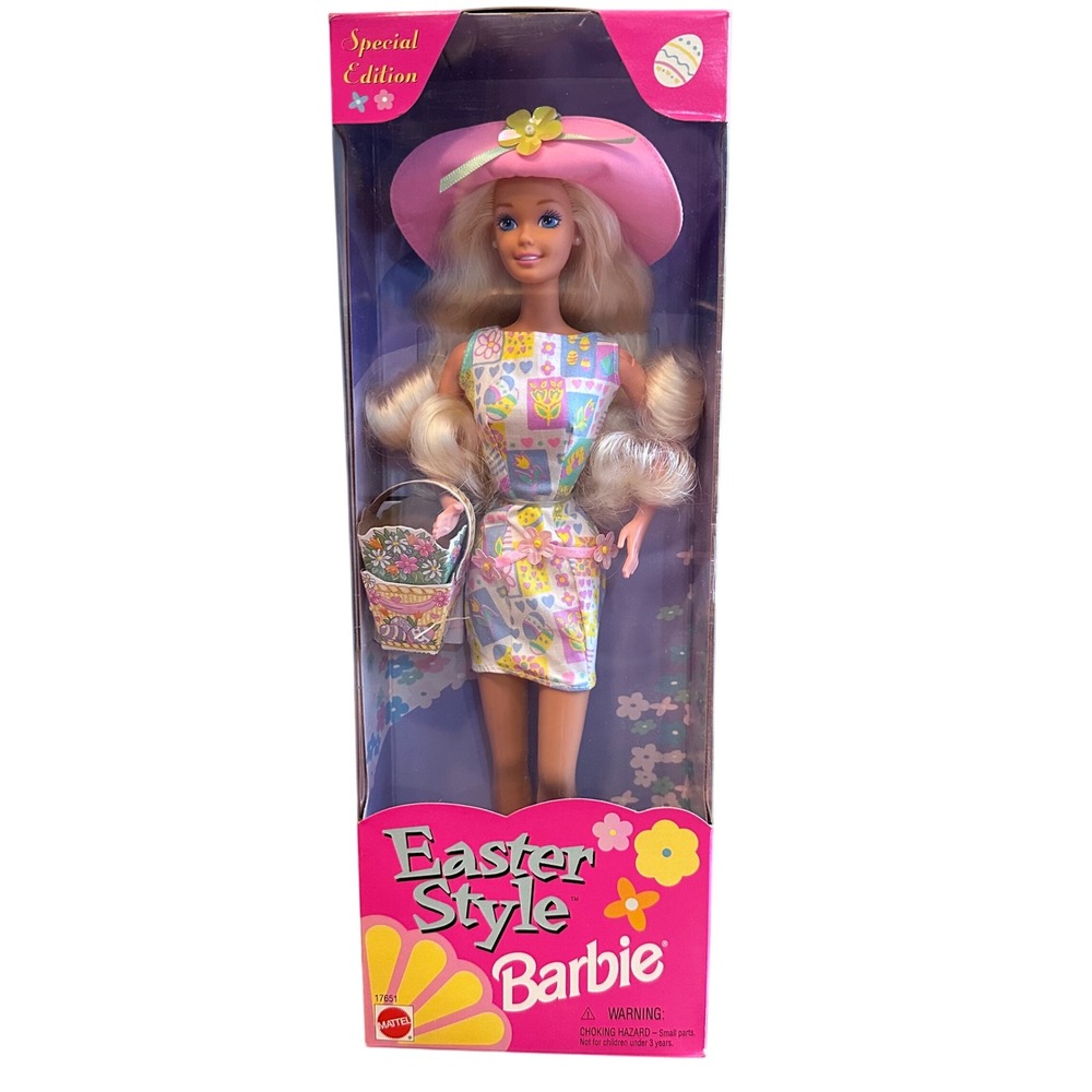 Mattel Easter Style Barbie Pink New In Box Special Edition 17651 1997 Spring
